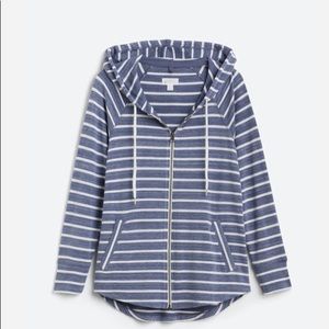 Market & Spruce Low Zip Up Hooded Knit